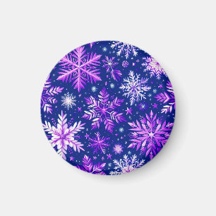 Minimalistischer blauer Snowflake-Magnet Magnet