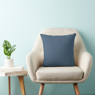 Minimalistischer Blauhäher, Pastell-Dämmerung Cyan Kissen