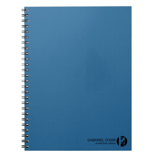 Minimalistischer Blueprint-Leitungsmonteur-Log Notizblock (Vorderseite)