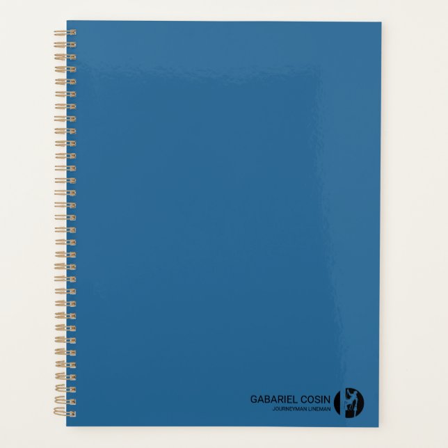 Minimalistischer Blueprint-Leitungsmonteur  Planer (Vorderseite)