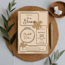 Minimalistischer Blumen-Notizblock Baby Shower