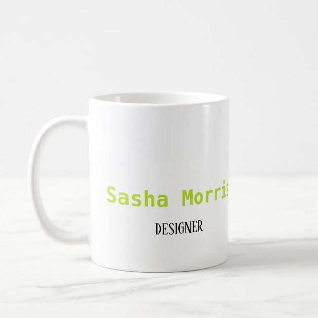 Minimalistischer Blumendruck Kaffeetasse (Links)
