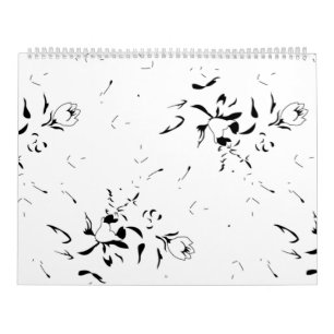 Minimalistischer Blumenkalender Schicker moderne Kalender