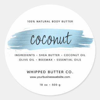 Minimalistischer Body Butter Kleines Unternehmen B Runder Aufkleber