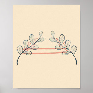 Minimalistischer Boho-Botanik-Zweigposter | Neutra Poster