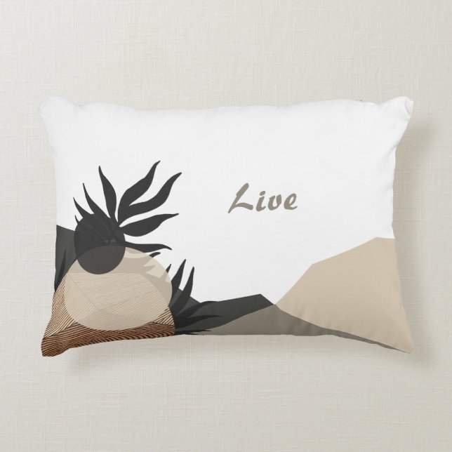 Minimalistischer Boho-Erttöne  Dekokissen (Vorderseite)