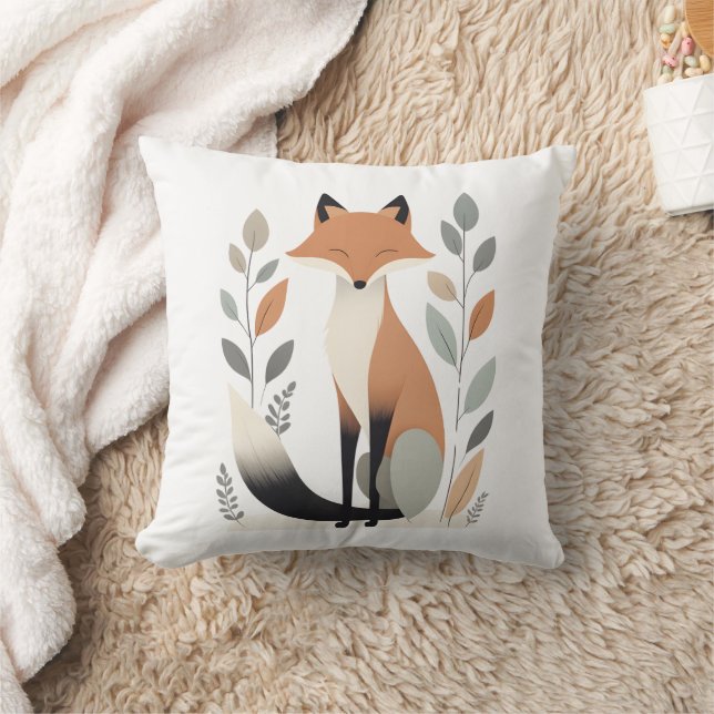 Minimalistischer Boho Fox Kinderzimmer Kids Room Kissen (Decke)