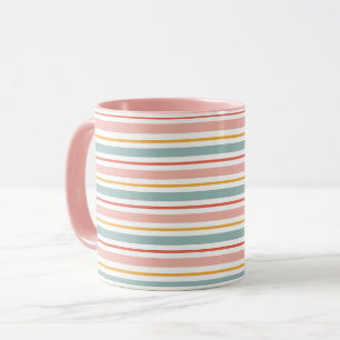 Minimalistischer Boho-Horizontalstreifen in sanfte Tasse