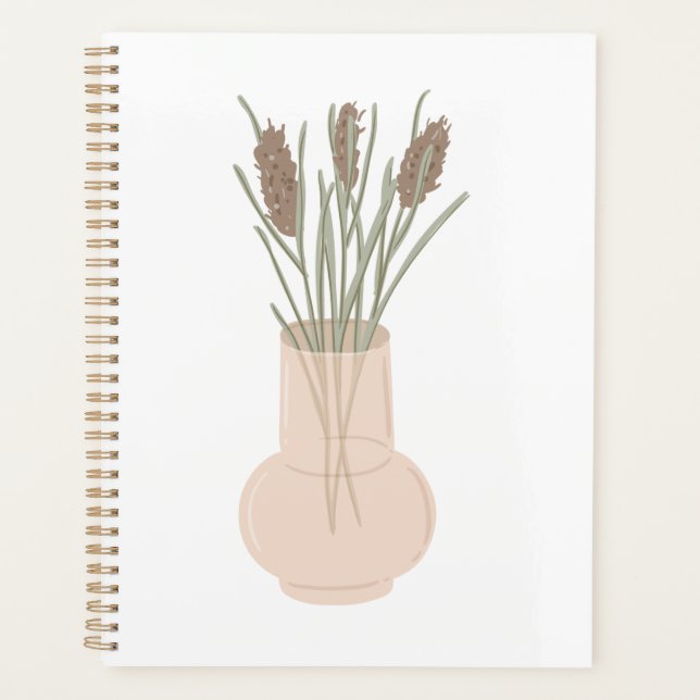 Minimalistischer Boho-Lavendel in Glasvase Planer (Vorderseite)