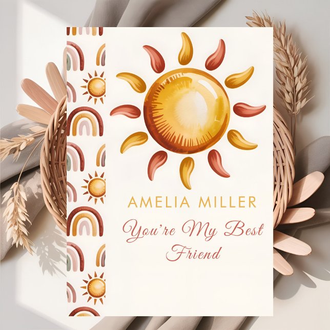 Minimalistischer Boho-Regenbogen-Feier Karte (Von Creator hochgeladen)