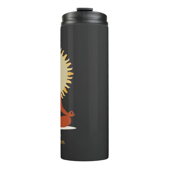 Minimalistischer Boho-Sonne-Mandala Vatertag Thermosbecher (Vorderseite)