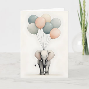 Minimalistischer Boho Style Elephant mit Blank der Karte