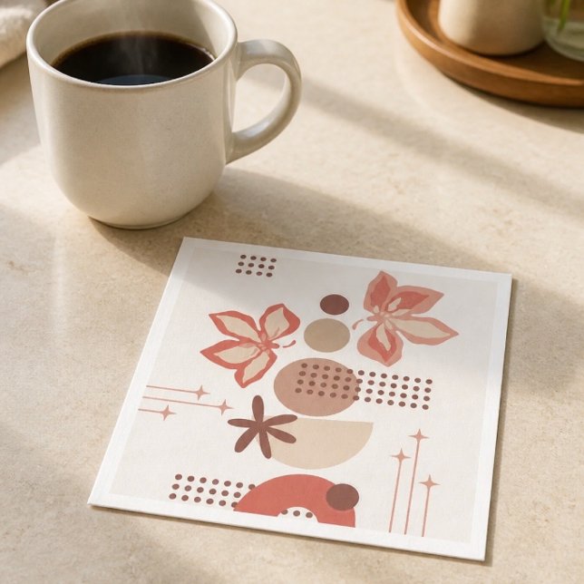 Minimalistischer Botanischer Abstrakt Serviette (Von Creator hochgeladen)
