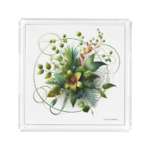 Minimalistischer Botanischer Akrylvanity-Tray - el