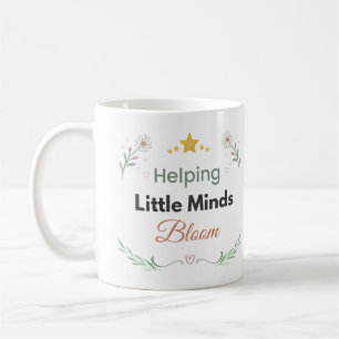 Minimalistischer Botanischer Gänseblümchen-Lehrer- Kaffeetasse