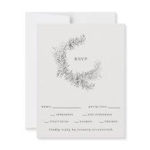 Minimalistischer botanischer Kranz Hochzeit