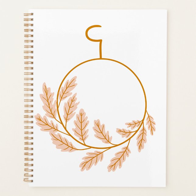 Minimalistischer botanischer Kranz modern neutral Planer (Von Creator hochgeladen)
