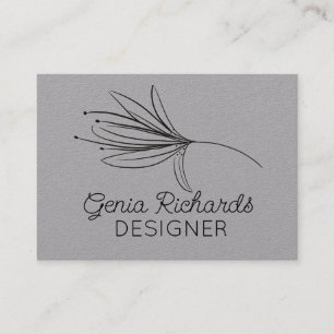 Minimalistischer botanischer Lily Blume Designer G Visitenkarte