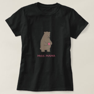 Minimalistischer Braunbär mit Herz T-Shirt