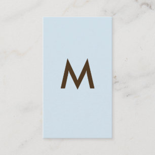 Minimalistischer brauner Hintergrund für Monogramm Visitenkarte