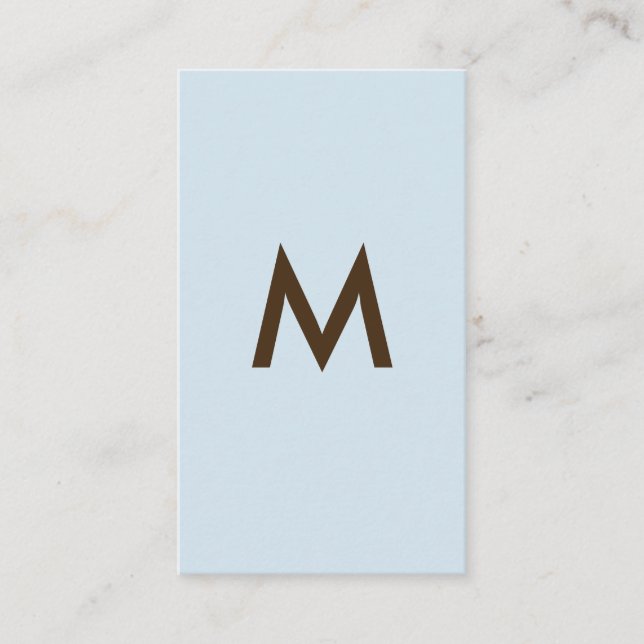 Minimalistischer brauner Hintergrund für Monogramm Visitenkarte (Vorderseite)