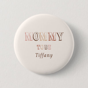 Minimalistischer brauner moderner geschlechtsneutr button