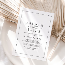 Minimalistischer Brunch mit Bride-Brautparty Einladung