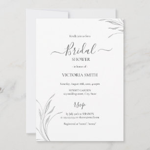 Minimalistischer Brunch mit Bride-Brautparty Einladung