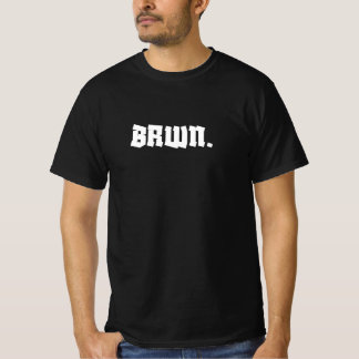 Minimalistischer BRWN. Statement-T - Shirt: Bold U T-Shirt