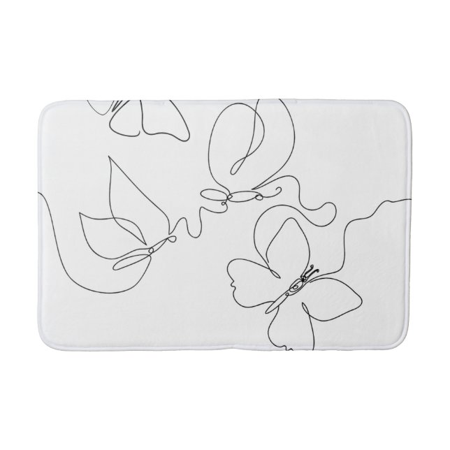 Minimalistischer Butterfly-Bademantel Badematte (Vorderseite)