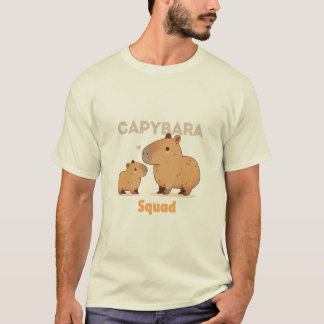 Minimalistischer Capybara Silhouette T - Shirt