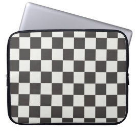 Minimalistischer Charcoal-Buffalo-Kariert Laptopschutzhülle