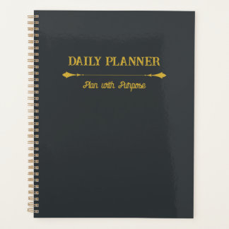Minimalistischer Charcoal Gold Planer