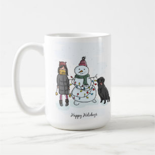 Minimalistischer Charme Weiße Weihnachten gemütlic Kaffeetasse