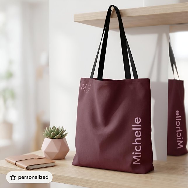 Minimalistischer Chic Burgund & Blassrosa Benutzer (Von Creator hochgeladen)