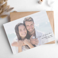 Minimalistischer Chic-Foto-H Save-the-Date 2W