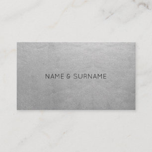 Minimalistischer Chic-moderne silberne Visitenkarte