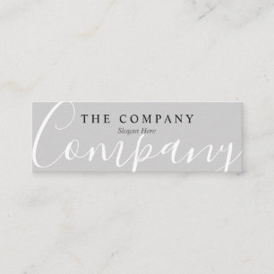 Minimalistischer Chic Typo Calm Gray Mini Business Visitenkarte