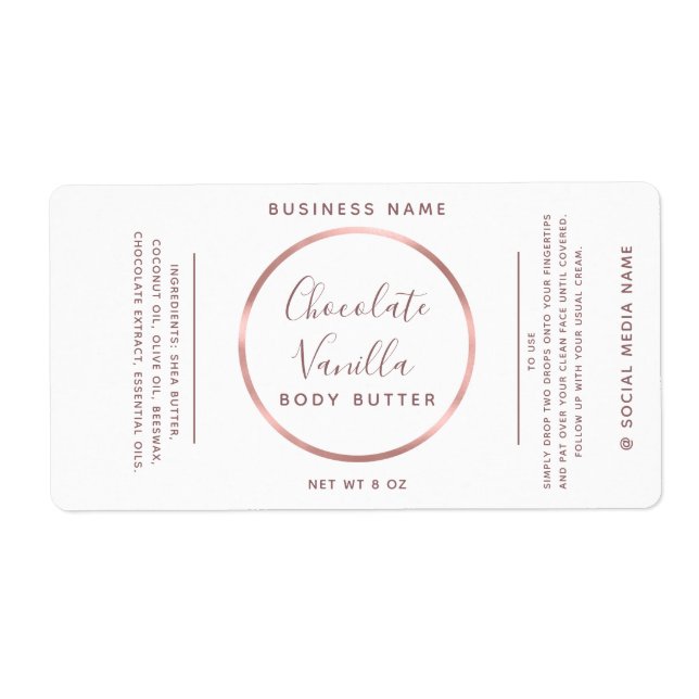Minimalistischer, chic typografischer Kreis Rose (Vorne)
