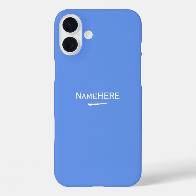Minimalistischer, Cooler Blauer benutzerdefinierte Case-Mate iPhone Hülle (Rückseite)
