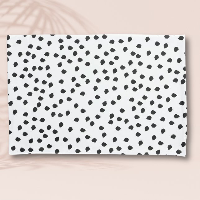 Minimalistischer Dalmatiner besticht durch seine s Kissenbezug (Minimalist Dalmatian Spots Simple Modern Cute Pillowcase)