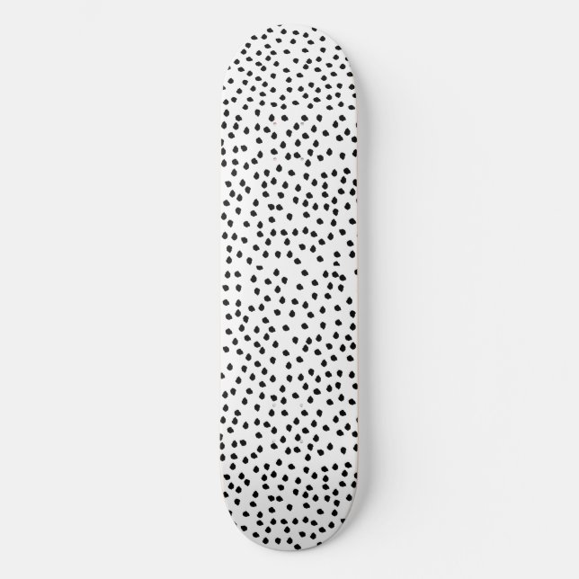 Minimalistischer Dalmatiner besticht durch seine s Skateboard (Vorderseite)