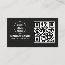 Minimalistischer Dark Mode QR-Code mit individuell