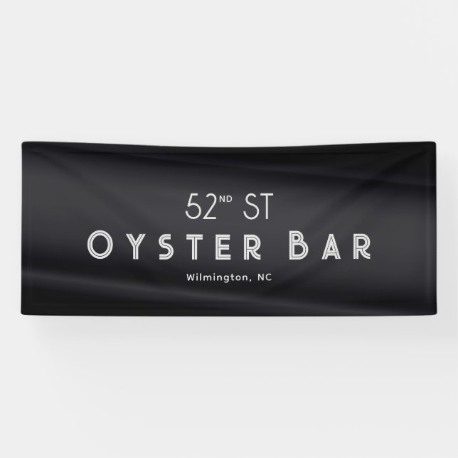Minimalistischer Deco-Stil | Schwarze Perle Banner (Horizontal)