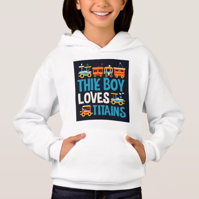 Minimalistischer Design Vintag Retro-Cartoon Hoodie (Vorderseite)