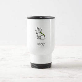Minimalistischer Deutscher Schäferhund Benutzernam Reisebecher