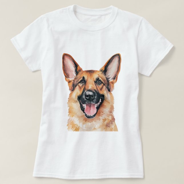 Minimalistischer deutscher Schäferhund Inspiriert T-Shirt (Design vorne)