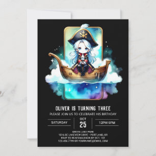Minimalistischer digitaler Piratentag Einladung