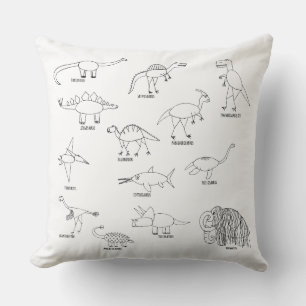Minimalistischer Dinosaurier Dino Kids Kissen
