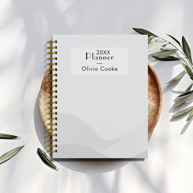 Minimalistischer dunkler Jahresplaner mit Individu Planer (Minimalist Dark Yearly Planner With Custom Name)